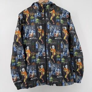 Nickelodeon Avatar The‎ Last Airbender Full Zip Hooded Windbreaker Jacket Men S